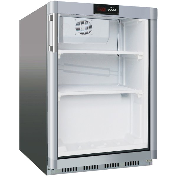 Commercial Refrigerator Undercounter 130 litres Stainless steel Single glass door | Adexa SR200G