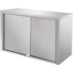 Wall cabinet Sliding doors Stainless steel 1400x400x650mm | Adexa VWC144D