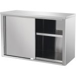 Wall cabinet Sliding doors Stainless steel Width 1800mm Depth 400mm | Adexa VWC184D