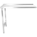 Unloading table Left side 600x650x850mm No bottom shelf No splashback Stainless steel | Adexa SWT6065R
