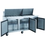 3 Door Mega Top Refrigerated Sandwich Prep Table 30xGN1/6 | Adexa DSP7230MS3