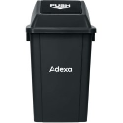 Plastic Waste Bin 60 litres Black | Adexa TB60Y