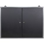 Professional Grey and Black Wall Mounted Double Door Tool Cabinet with Key 800x200x600mm | Adexa TC002