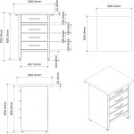 Professional Grey and Black Workshop Drawer Workbench with 30mm Wooden Desktop 600x600x850mm | Adexa TC005