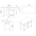 Professional Grey and Black Workshop 2 Layer Workbench with 2 Lockers and 30mm Wooden Desktop 1200x600x850mm | Adexa TC006B