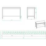 Professional Work table Stainless steel Bottom shelf 800x600x900mm | Adexa THATS86