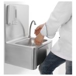 Commercial Hand wash sink Stainless steel Knee control Stainless steel | Adexa THHWR43