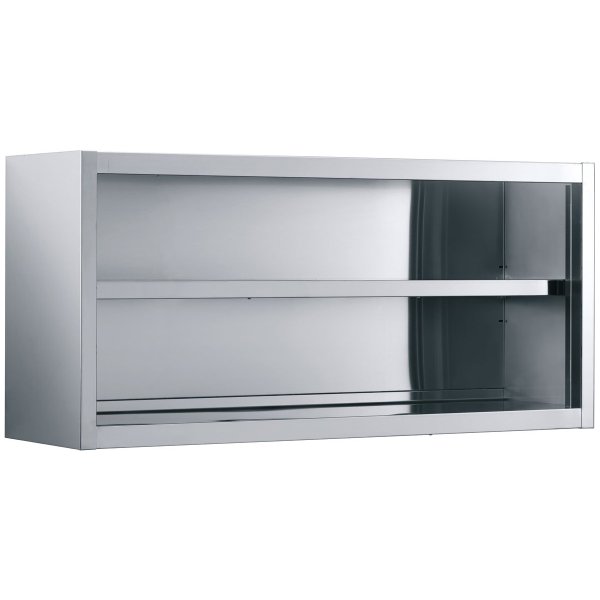 Wall cabinet Open Stainless steel Width 800mm Depth 400mm | Adexa THWOR84