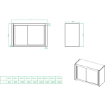 Wall cabinet Open Stainless steel Width 800mm Depth 400mm | Adexa THWOR84