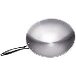 Professional Wok Pan Premium Round bottom Stainless steel 13.5''/340mm | Adexa TP13410