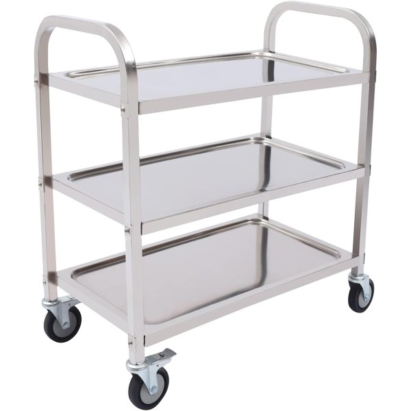 Commercial Serving/Service/Clearing Trolley Stainless steel 3 tier 950x500x940mm | Adexa 19011