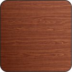 Laminated Square Table top Reversible Walnut & Natural 24x24'' | Adexa TT2424WN