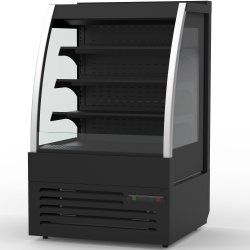 Multi Deck Refrigerator 210 litres with Night Curtain Black 990x620x1450mm | Adexa VC14F103I