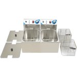 Commercial Double Deep Fat Fryer 6 + 6  litres 2.5kW Countertop | Adexa WH102A