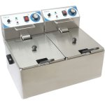 Commercial Double Deep Fat Fryer 12 + 12 litres 3kW Countertop | Adexa WH162A