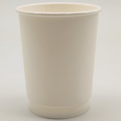 500pcs Compostable Coffee Cups Double wall 8oz/237ml White | Adexa WHDW8OZ