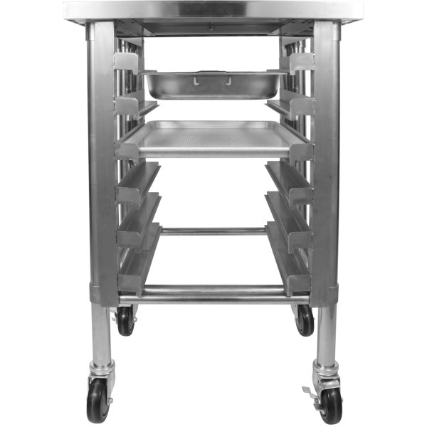 Commercial Mobile Equipment Stand with 6 Tier Tray Rack GN1/1 Marine Edges 800x600x600mm | Adexa WHMTR6080C