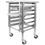 Commercial Mobile Equipment Stand with 6 Tier Tray Rack GN1/1 Marine Edges 800x600x600mm | Adexa WHMTR6080C