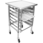 Commercial Mobile Equipment Stand with 6 Tier Tray Rack GN1/1 Marine Edges 600x700x600mm | Adexa WHMTR7060C