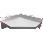 Wall Shelf Corner unit Stainless steel 600x600x250mm | Adexa WSCN6040