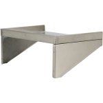 Wall shelf 1 level 3 sides upturn 1200x400x254mm Stainless steel | Adexa WSW400120B