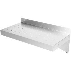Wall Shelf Perforated 1 tier Stainless steel 600x300x254mm | Adexa WSW30060P