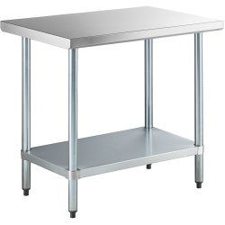 Commercial Stainless Steel Work Table Bottom shelf 1200x700x900mm | Adexa WT70120G