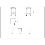 Commercial Mobile Stainless Steel Work Table Bottom shelf 600x600x900mm | Adexa WT6060GMOBILE