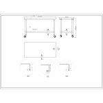 Commercial Mobile Stainless Steel Work Table Bottom shelf 1500x700x900mm | Adexa WT60170GMOBILE