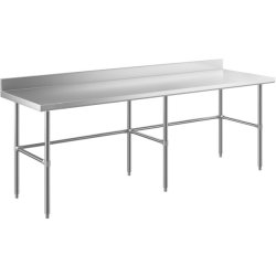 Commercial Stainless Steel Work Table No Bottom shelf with Upstand 2100x700x900mm | Adexa WT70210GBNU