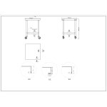 Commercial Mobile Stainless Steel Work Table Bottom shelf 700x700x900mm | Adexa WT7070GMOBILE