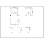 Commercial Mobile Stainless Steel Work Table Bottom shelf 900x700x900mm | Adexa WT7090GMOBILE
