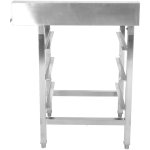 Unloading table Left side 600x650x850mm With dishwasher basket rack With splashback Stainless steel | Adexa WTF6065R