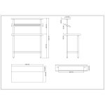 Stainless Steel Prep table 9 x GN1/9 & Top shelf  & Undershelf | Adexa WTG60120