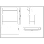 Stainless Steel Prep table 11 x GN1/9 & Top shelf  & Undershelf | Adexa WTG60150