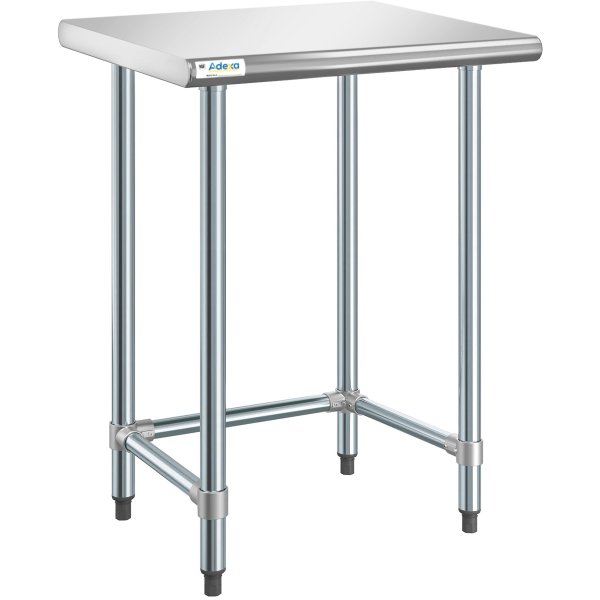 Commercial Work table Stainless steel No bottom shelf 760x610x900mm | Adexa WTGOB2430418