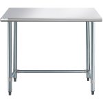 Commercial Work table Stainless steel No bottom shelf 1220x760x900mm | Adexa WTGOB3048418