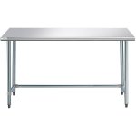 Commercial Work table Stainless steel No bottom shelf 1830x760x900mm | Adexa WTGOB3072418
