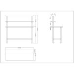 Stainless Steel Prep table 1500mm Width 2 x Top Shelf & 1 x Undershelf | Adexa WTS60150