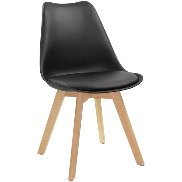 Side Dining Chair Padded seat Black | Adexa WW003B