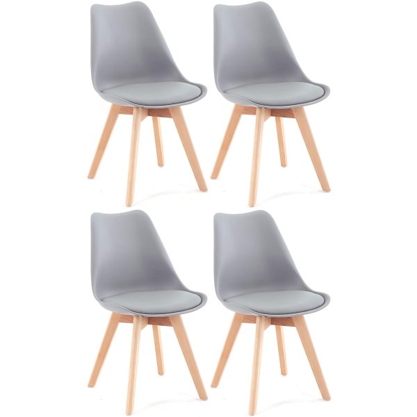 Side Dining Chair Padded seat Grey | Adexa WW003G