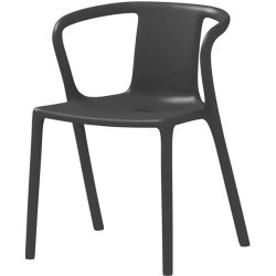 Bistro Dining Chair Plastic Black Indoors & Outdoors | Adexa WW037BLACK