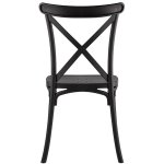Bistro Dining Chair Cross Back PP/Fiberglass Black | Adexa WW050