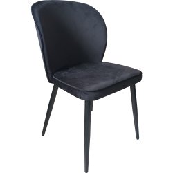 Velvet Dining Chair Black | Adexa WW166