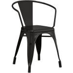 Bistro Dining Chair Steel Black Indoors | Adexa WW167B