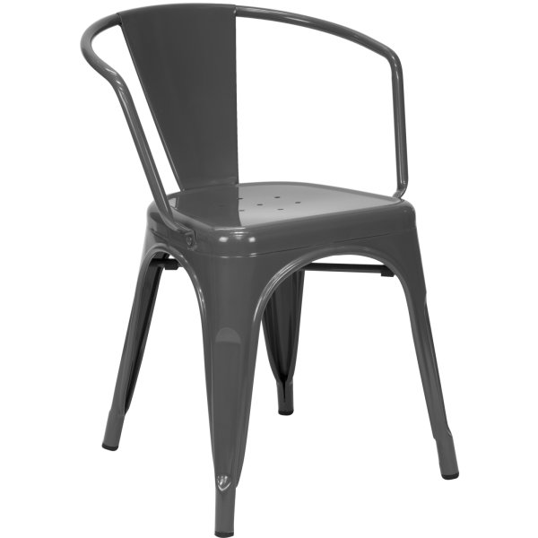 Bistro Dining Chair Steel Dark Grey Indoors | Adexa WW167DG