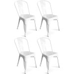 4pcs Bistro Dining Chair Steel White Indoors | Adexa WW60W