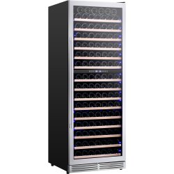 Commercial Dual Zone Single Door Wine Fridge 192 bottles 490L Stainless Steel | Adexa YC490B