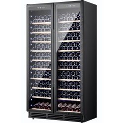 Commercial Dual Zone Double Door Wine Fridge 218 bottles 710L Black | Adexa YC710B