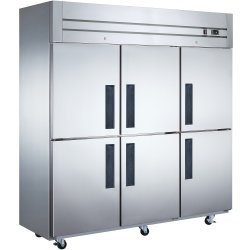 Commercial Refrigerator Stainless Steel Upright cabinet 3 split doors 1450 litre net Fan cooling | Adexa Z16DF